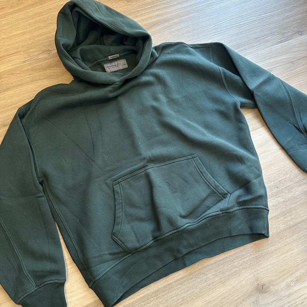 Abercrombie & Fitch oversized soft essentials Forest Green Hoodie - Picture 3 of 6